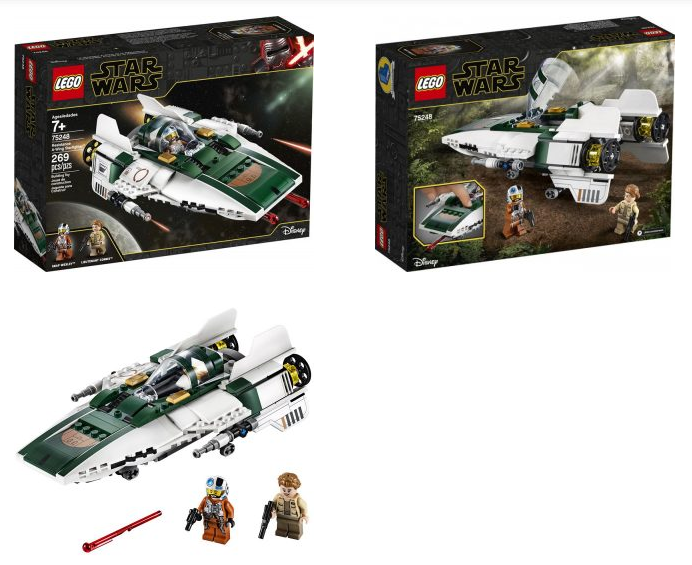 Il set Lego che ricostruisce il Resistance A-wing Starfighter (75248).