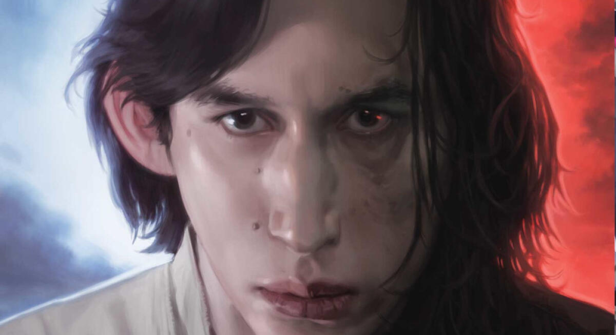 Nuove sconvolgenti rivelazioni sul passato di Kylo Ren! - Artwork raffigurante Kylo Ren, in stile half-face.