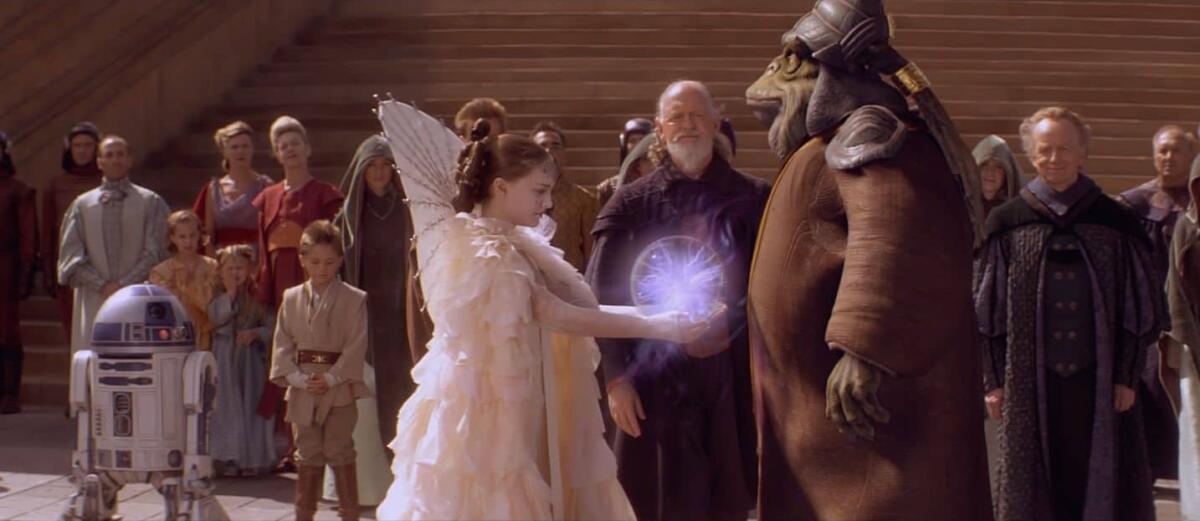 Appello al fandom di Star Wars: mettiamo da parte l'odio - Padmé e Rugor Nass in Episodio I