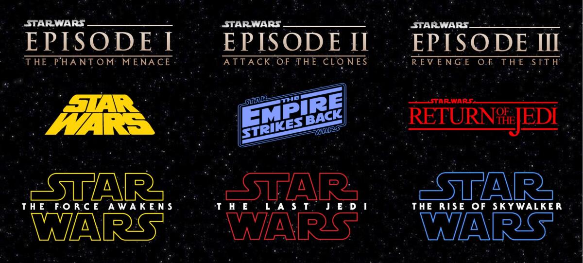 Star Wars: ecco lo splendido video che unisce i trailer di tutti gli episodi della saga! - Tutti i loghi della Skywalker saga.
Da: Reddit