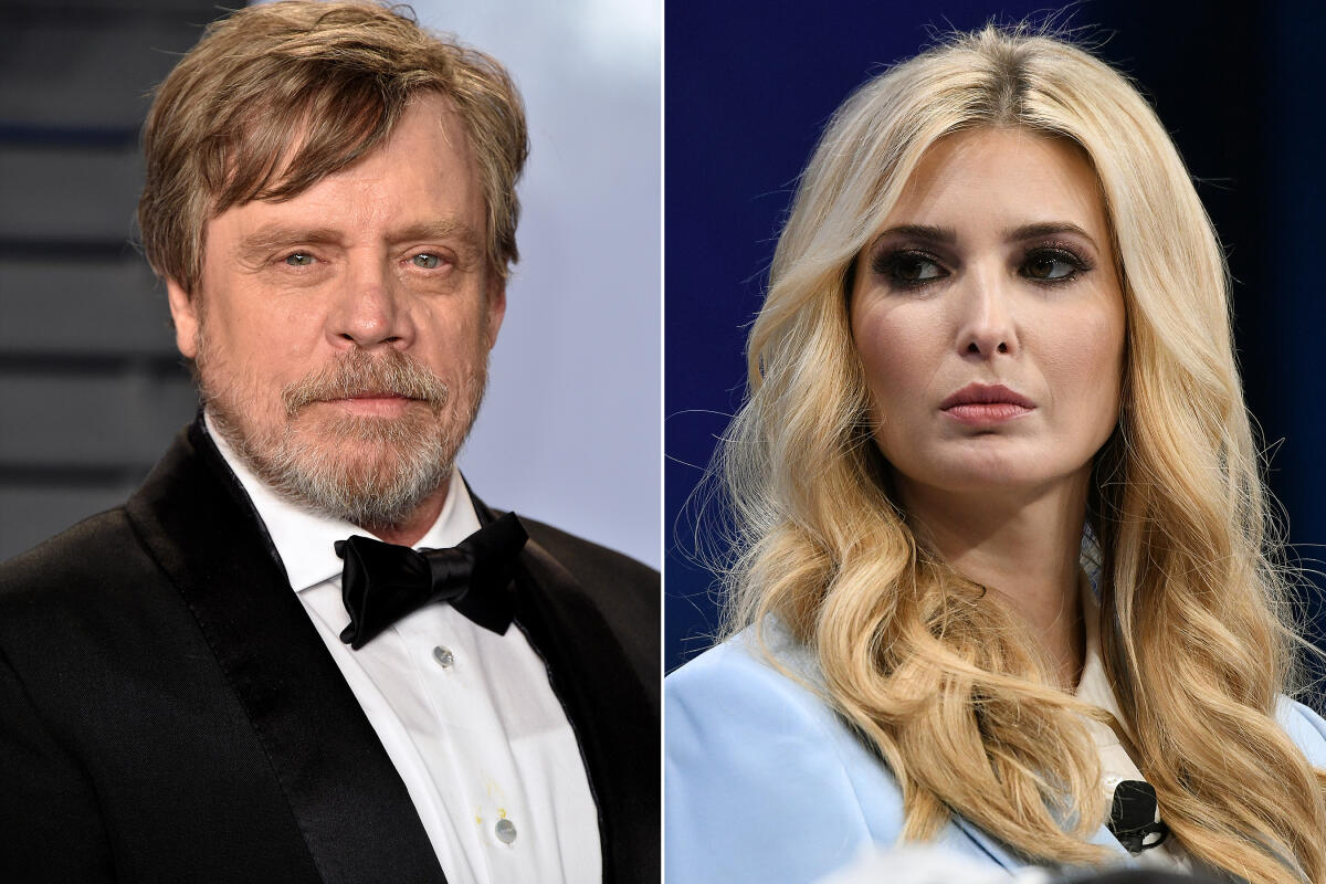 Ivanka Trump pubblica una foto su Star Wars e Mark Hamill la insulta così - Mark Hamill e Ivanka Trump.
Da: People