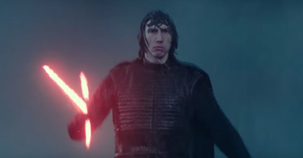 L'entrata di Kylo Ren tra le onde