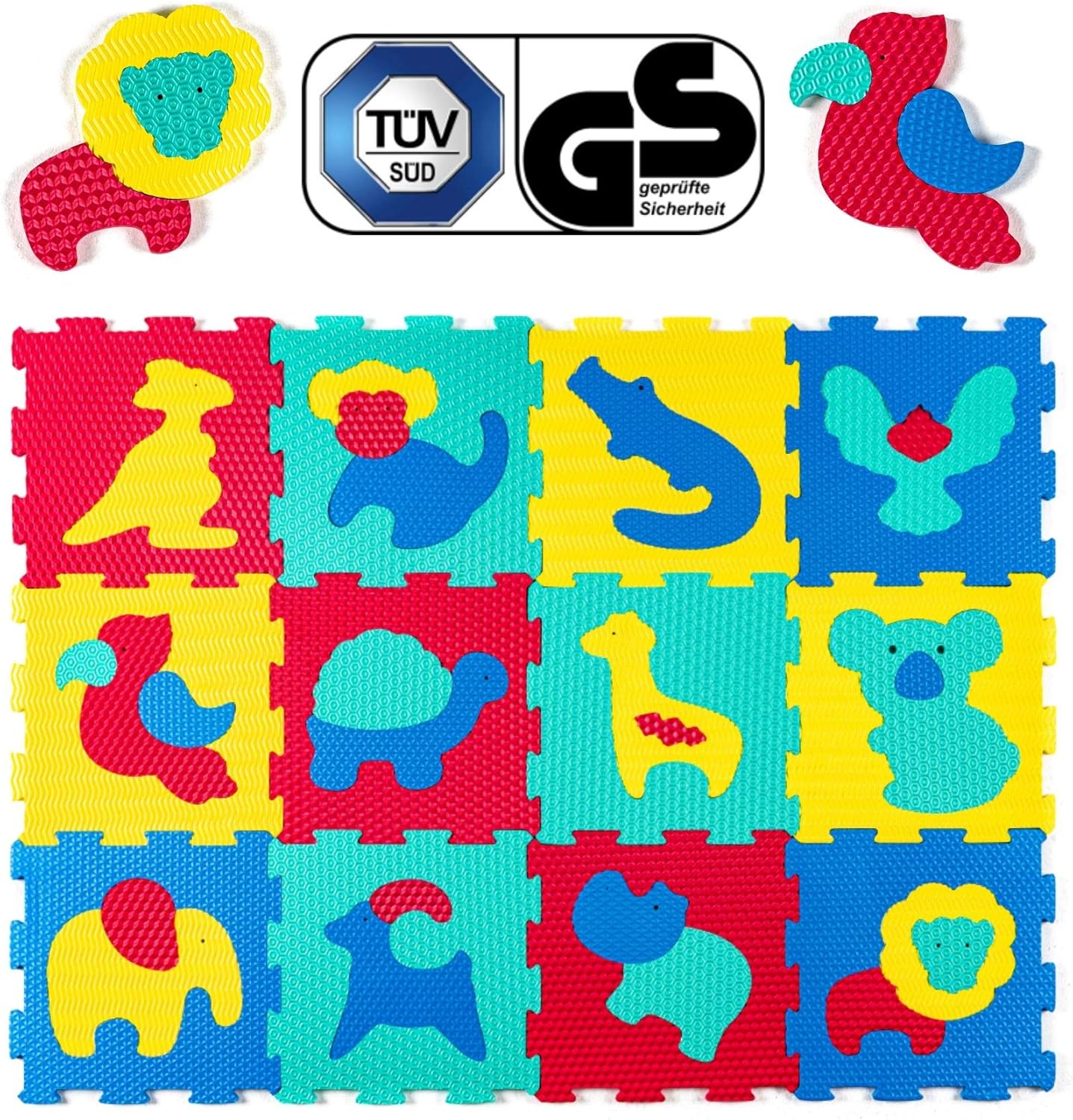 Tappeto puzzle animali