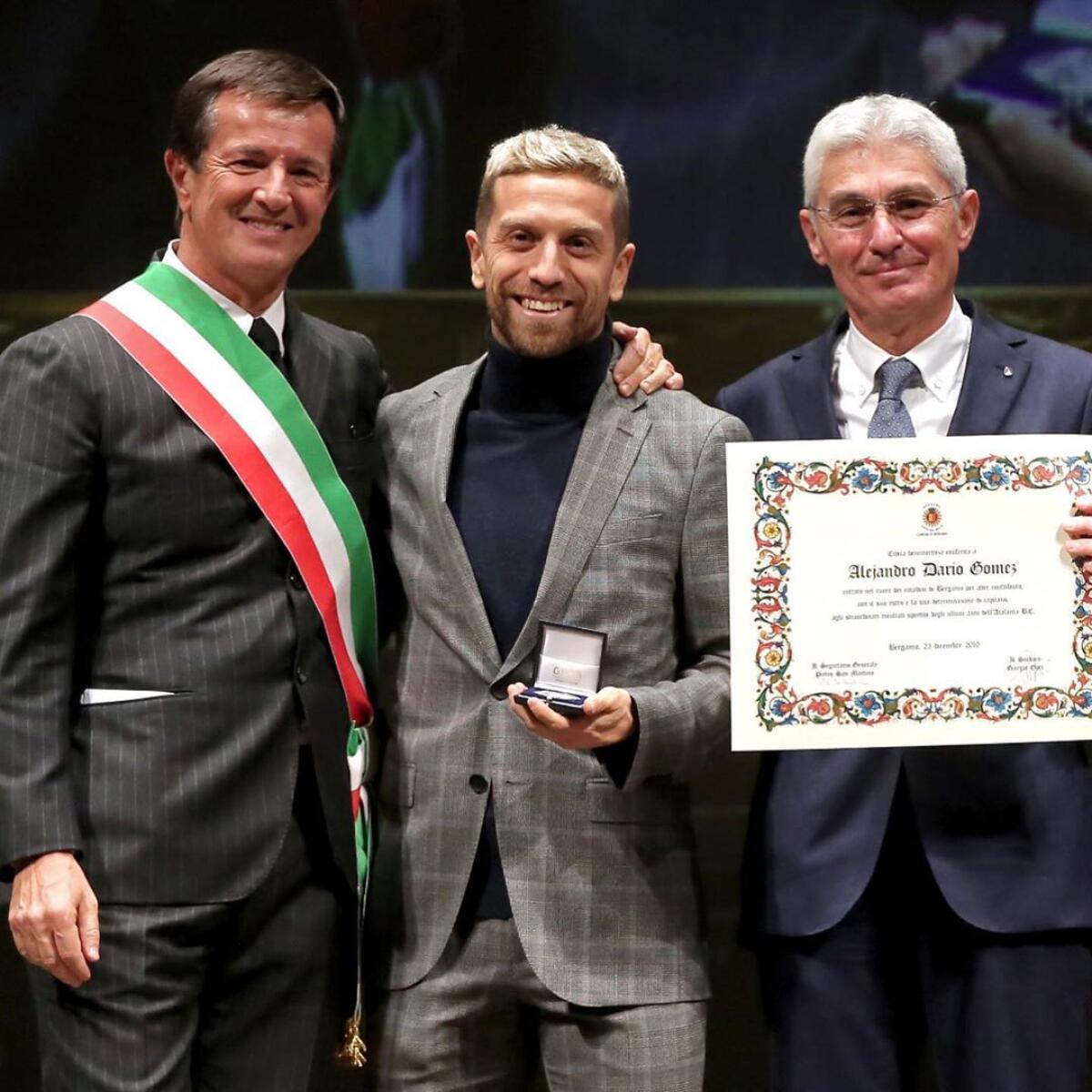 Atalanta, benemerenza civica al "Papu" Gomez: "Un onore" - 