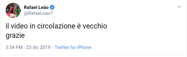 Il tweet di Leao - lagoleada.it