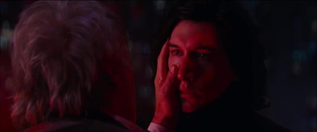 La carezza di Han al figlio in Episodio VII.Da: coumb