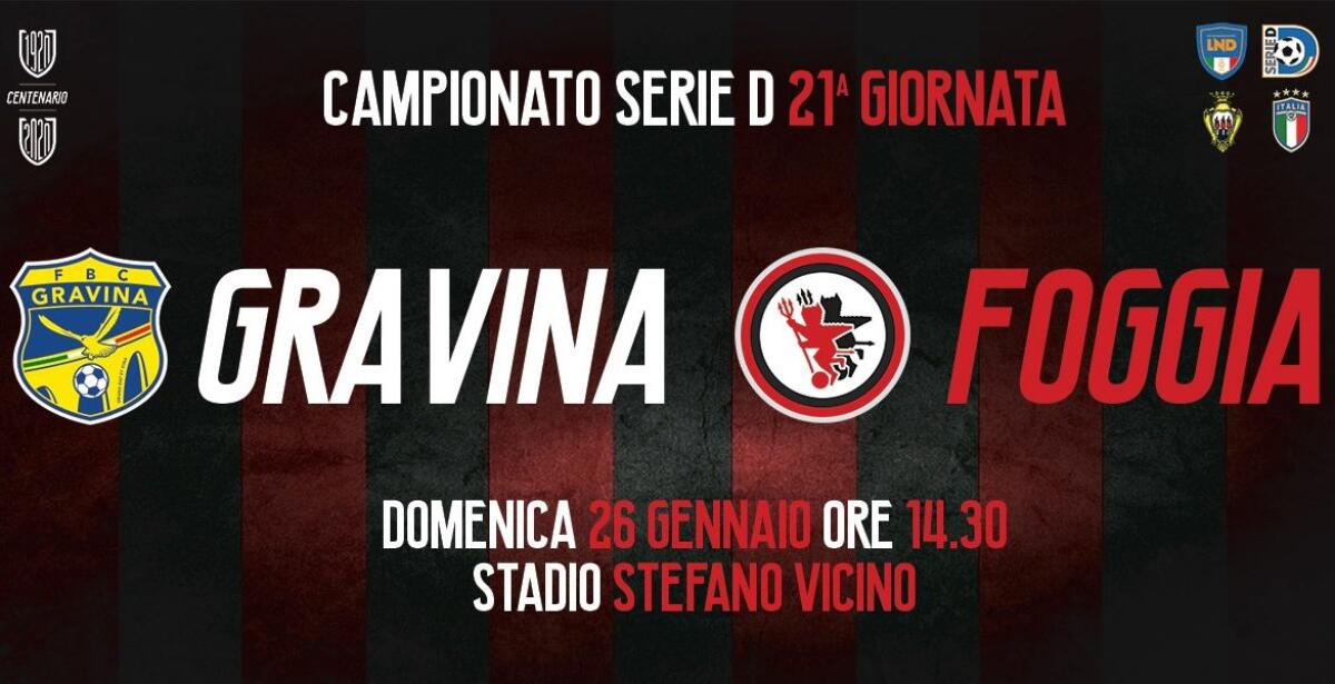 Serie D, le modalità d'acquisto dei biglietti di Gravina-Foggia - 