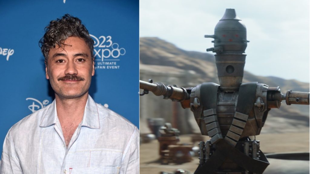 Taika Waititi e il suo personaggio, IG-11.Fonte: Variety