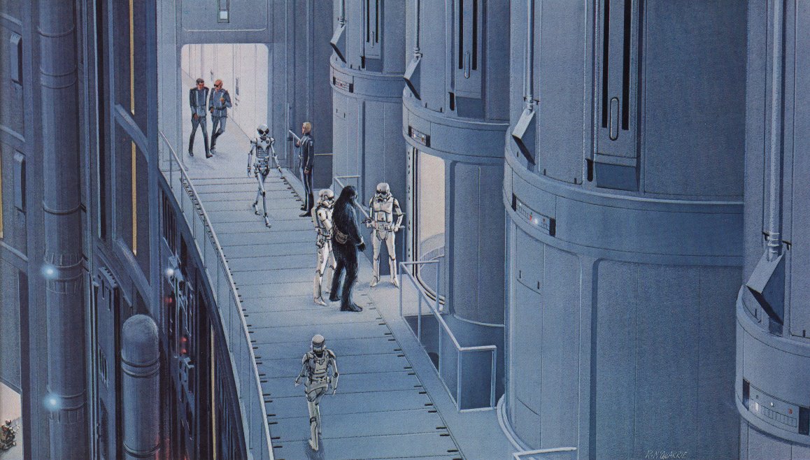 Gli iconici bozzetti di Ralph McQuarrie realizzati per il film originale del 1977