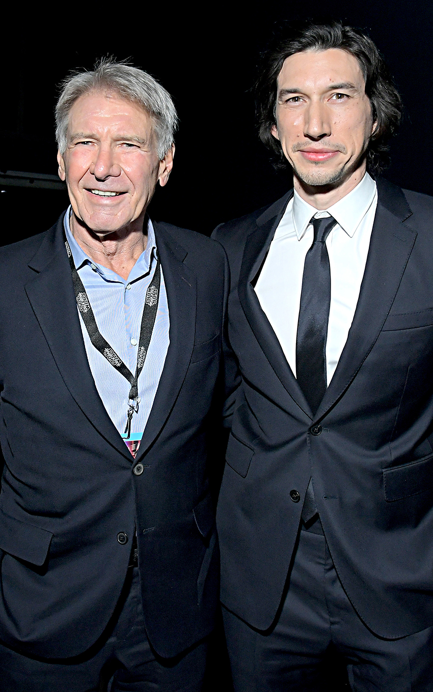 Harrison Ford e Adam Driver sul red carpet per l'anteprima di Episodio IX