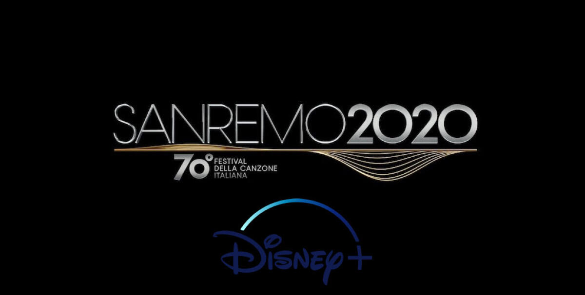 Disney+ sceglie Sanremo 2020 per farsi conoscere in Italia - I loghi di Sanremo 2020 e Disney+