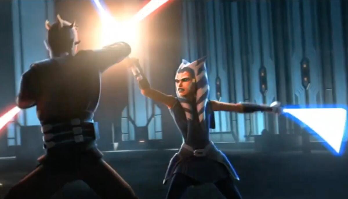 The Clone Wars 7: la recensione del primo episodio! - L'epico duello tra Maul e Ahsoka Tano.
Fonte: Entertainment Weekly