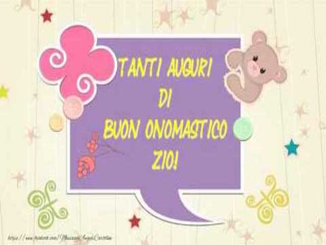 Tanti auguri di buon onomastico zio!