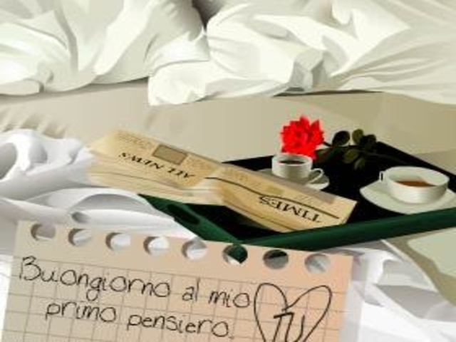 Buongiorno al mio primo pensiero.