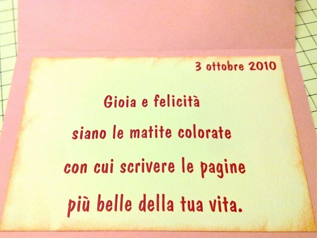 Gioia e felicità siano le matite colorate con cui scrivere le pagine più belle della tua vita.