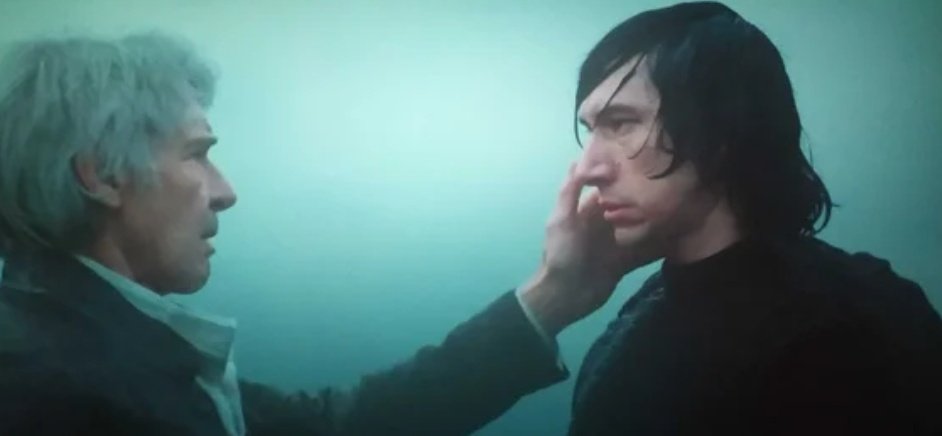 Kylo con il ricordo di suo padre Han Solo.Da: Twitter