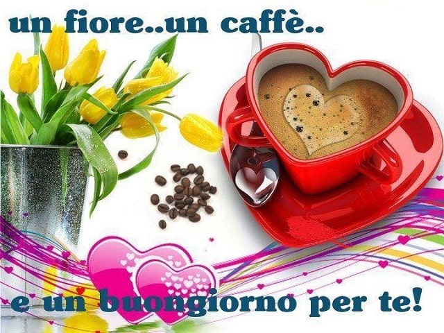 Un fiore... un caffè... e un buongiorno per te!