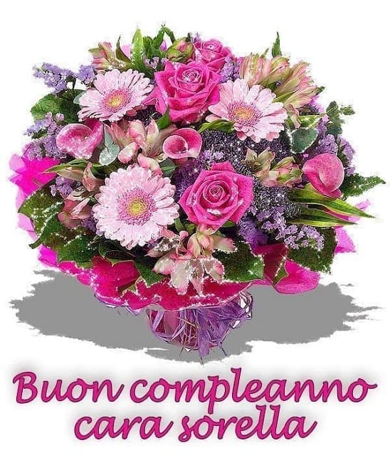 Buon compleanno cara sorella