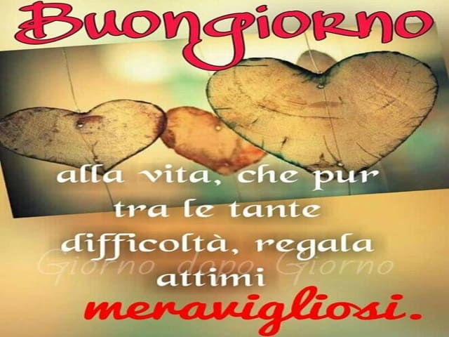 Buongiorno alla vita, che pur tra tante difficoltà, regala attimi meravigliosi.