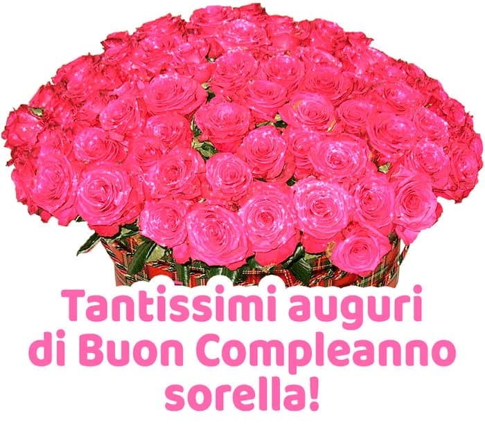 Tantissimi auguri di buon compleanno sorella!
