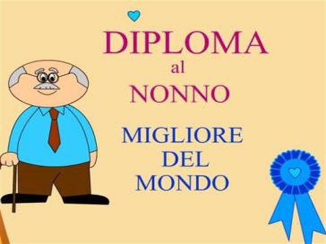Diploma al nonno migliore del mondo