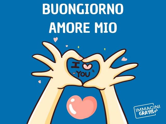 Buongiorno amore mio I love you (ti amo).