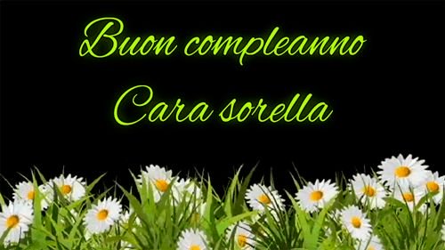 Buon compleanno cara sorella