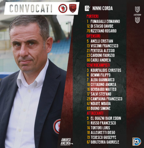 I convocati da Corda - Calcio Foggia 1920