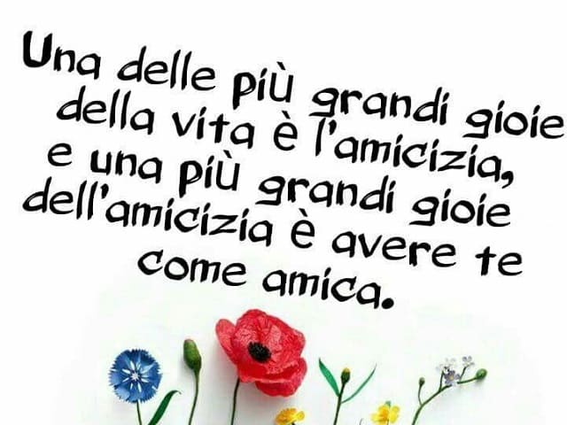 Una delle più grandi gioie della vita è l'amicizia, e una delle più grandi gioie dell'amicizia è avere te come amica.