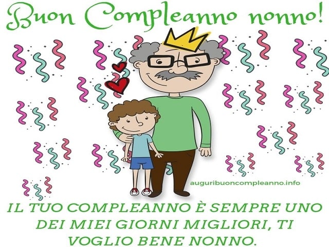 Buon compleanno nonno!Il tuo compleanno è sempre uno dei miei giorni migliori, ti voglio bene nonno.
