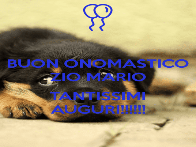 Buon onomastico zio Mario. Tantissimi auguri!!