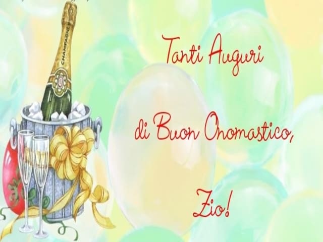 Tanti auguri di buon onomastico zio!