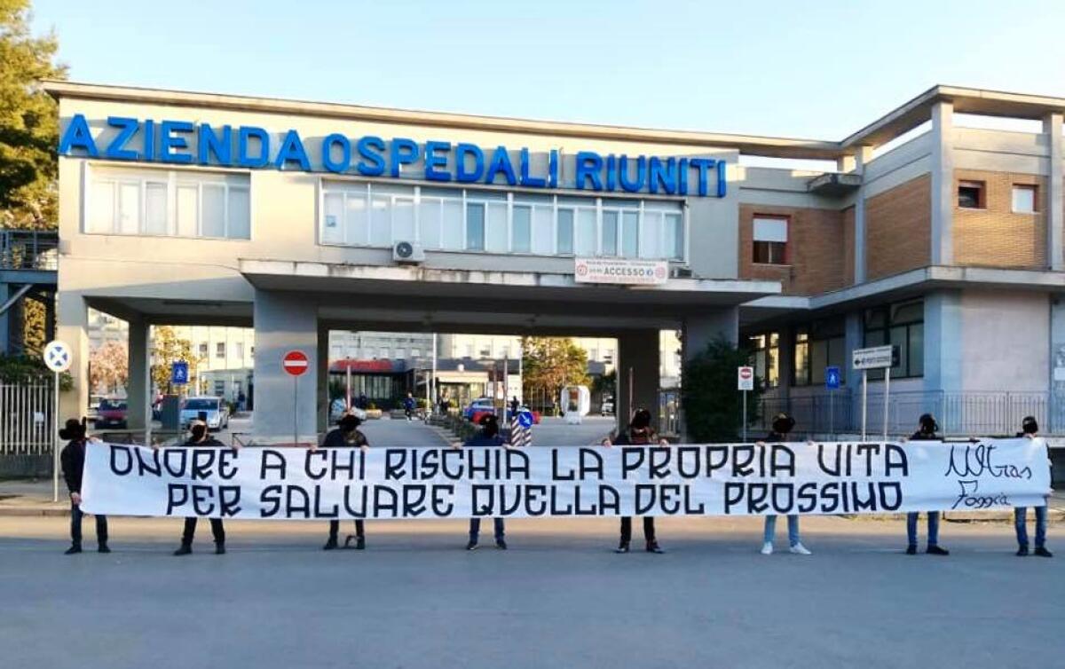 Ultras Foggia, dedica allo staff degli "Ospedali Riuniti" - 