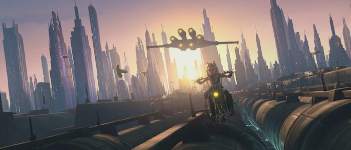 The Clone Wars 7: la recensione della quinta puntata! - Un panorama di Coruscant in The Clone Wars
