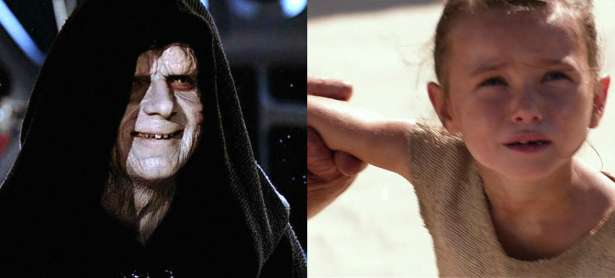 Rivelate le origini e l'identità del figlio di Palpatine! - La piccola Rey e Darth Sidious