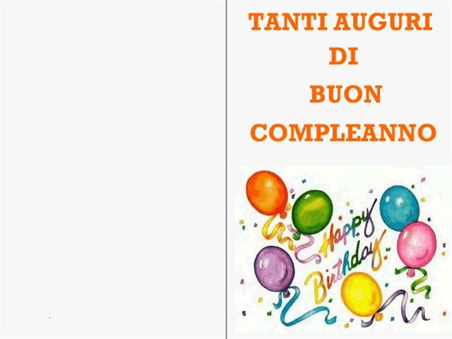 Tanti auguri di buon compleanno
