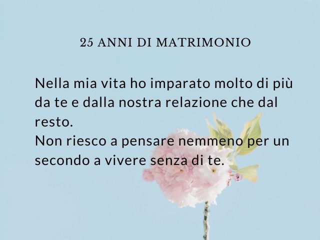 Nella mia vita ho imparato molto di più da te e dalla nostra relazione che dal resto. Non riesco a pensare nemmeno per un secondo a vivere senza di te.