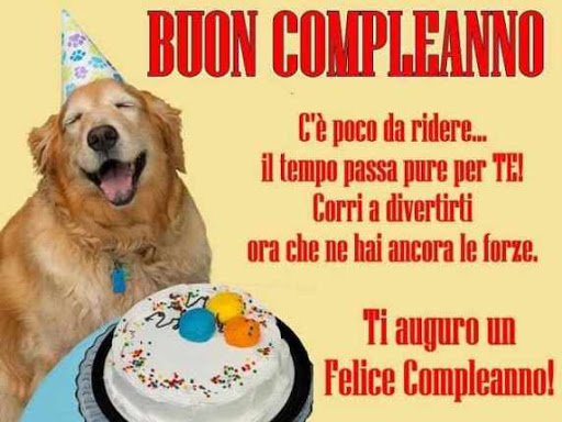 BUON COMPLEANNO! C'è poco da ridere... il tempo passa pure per TE! Corri a divertirti ora che ne hai ancora le forze. Ti auguro un Felice Compleanno!
