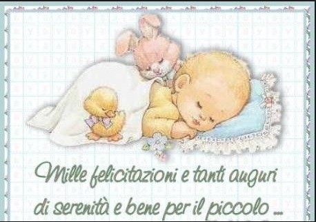 Mille felicitazioni e tanti auguri di serenità e bene per il piccolo...