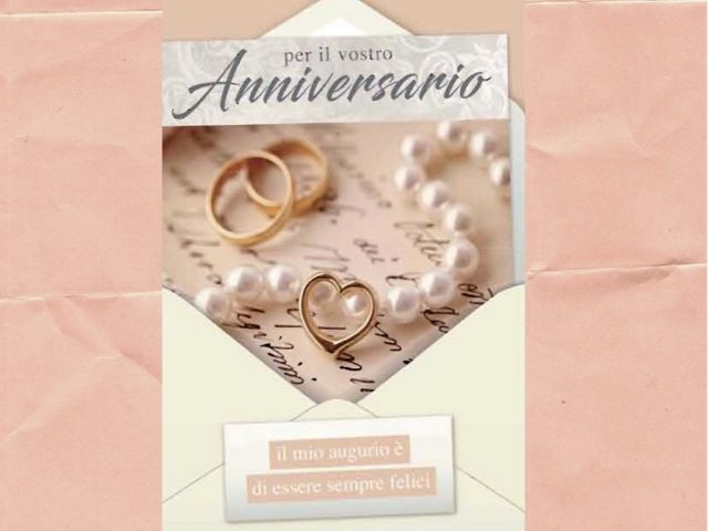 Per il nostro anniversario, il mio augurio è di essere sempre felici