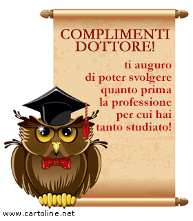 Complimenti dottore! Ti auguro di poter svolgere quanto prima la professione per cui hai tanto studiato!