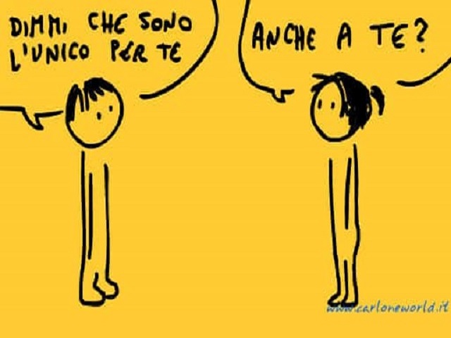 - Dimmi che sono l'unico per te. - Anche a te?