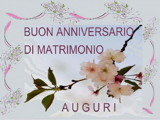 Buon anniversario di matrimonio. Auguri.