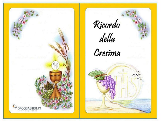 Ricordo della Cresima.
