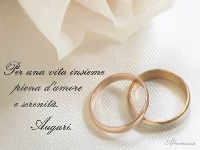 Per una vita insieme piena d'amore e serenità. Auguri.