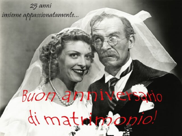 25 anni insieme appassionatamente... Buon anniversario di matrimonio!
