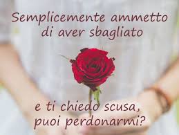 Semplicemente ammetto di aver sbagliato e ti chiedo scusa, puoi perdonarmi?