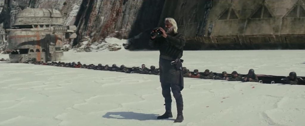 L'attore Andrew Jack in una scena di Episodio VIII