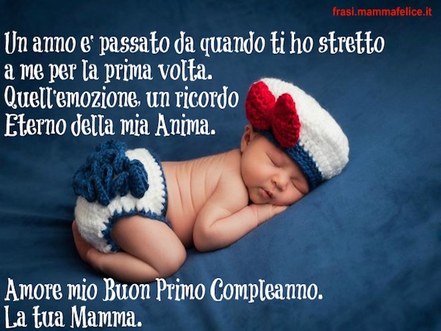 Un anno è passato da quando ti ho stretto a me per la prima volta. Quell'emozione. Un ricordo eterno della mia anima. Amore mio. Buon primo compleanno