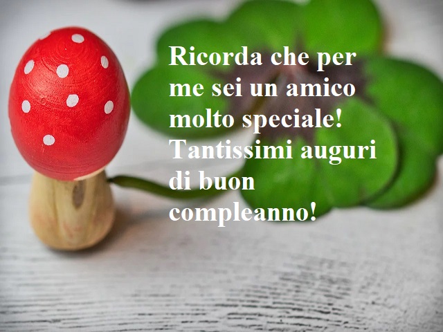 Ricorda che per me sei un amico molto speciale! Tantissimi auguri di buon compleanno!